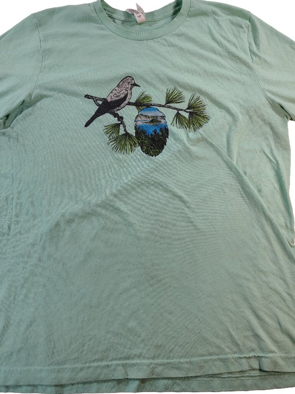 Women's XL Mint Green Bella + Canvas Crater Lake National Park Oregon T-Shirt